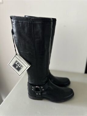 NIB Frye Phillip Harness Tall Boots BLACK 6.5M NIB